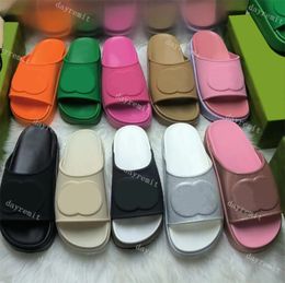 Designer Sandálias Dupe AAAAA Slides Borracha Slides Homens Mulheres Chinelos Flat Blooms SandalWhite S Beach Flip Flops