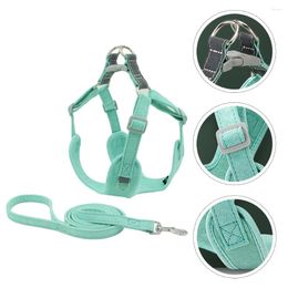 Dog Collars Pet Harness Leashes Small Dogs Portable Puppy Seat Belt Wear-resistant Supply Suede Convenient Accessory