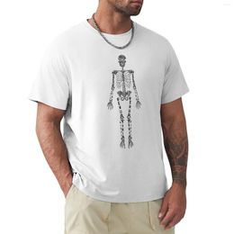 Men's Polos Typographical Skeleton T-Shirt Boys T Shirts Aesthetic Clothing Hippie Clothes Mens Casual Stylish