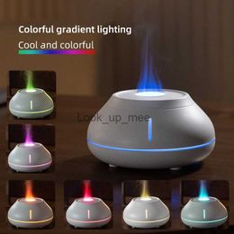 Humidifiers Air Humidifier Colourful Flame Aroma diffuser Essential Oil Fragrance Diffusers Mist Sprayer DC5V 15~22ML/hr For Bedroom Office YQ230926