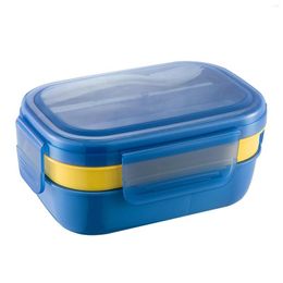 Dinnerware Sets Bento Box Lunch Container All-in-One Stackable For Adults Children