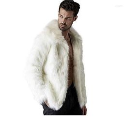 Men's Fur White Mink Leather Jacket Mens Warm Faux Coat Men Loose Jackets Winter Autumn Thicken Jaqueta De Couro Fashion