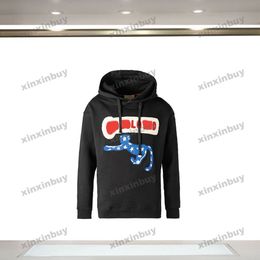 xinxinbuy Men designer Hoodie Sweatshirt Paris Cat Love letter embroidery women black white brown gray S-XL