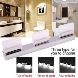 Modern Waterproof mirror wall light led bathroom 3 Lights Led crystal lamp 9W Nordic Art Decor Silver lighting296r