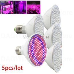 Grow Lights 5pcs 200 LED Grow Light Indoor Plant Growing Lights E27 Lamp For Plants Flower Vegetable Hydroponic System Greenhouse U26 YQ230926