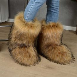 Boots Fury boots warm autumn and winter thickened mid length Shibuya Spicy Girls large snow boots 230830
