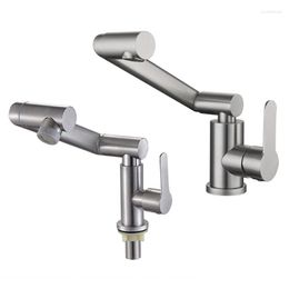 Bathroom Sink Faucets 304 Stainless Steel Robot Washbasin Faucet Can Rotate Cabinet Wash Hands Cold And