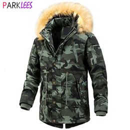 Men's Down Parkas Camouflage Winter Thickened Parka Jacket Windproof Warm Hooded Fleece Lined Jackets Coats Casual Outdoor Overcoat Windbreaker 230926