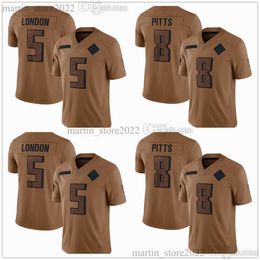 2023 Salute To Service Limited Jerseys 5 Drake London 8 Kyle Pitts 7 Bijan Robinson 97 Grady Jarrett 9 Desmond Ridder 24 A.J. Terrell Jr 84 Patterson 6 Younghoe Koo