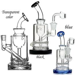 Green Bong recycler dab rig glass straight tube helix coil water pipes bubbler heady hookah bongs 10mm joint helix with downstem bowl