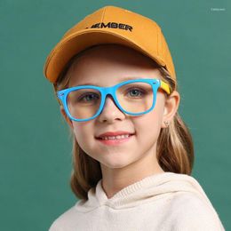 Sunglasses Squar Boy Girl Glasses Kids Anti Blue Light Teens TR90 Optical Frame Clear Computer Eyeglasses 4-12 UV40 Philtre 2023