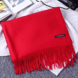 winter scarf Women's solid Colour imitation cashmere scarf thin spring and summer long air-conditioning shawl