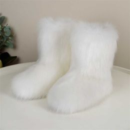 Boots New Type Of Snow Boots With Flat Heels And High Top Insulation Winter Fur A Mid Tube Imitation Shoes For Women 230830