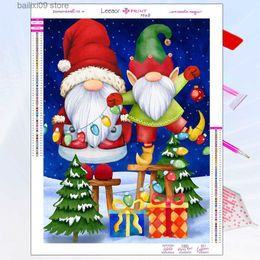 Paintings Christmas Diamond Painting Cartoon Old Man With White Beard Full Rhinestone Mosaic Embroidery Cross Stitch Kit Home Decor Gifts T230926
