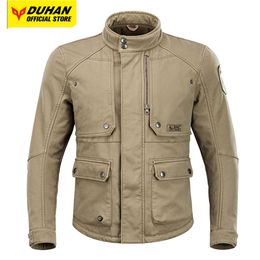 Men's Jackets DUHAN Waterproof Motorcycle Jackets Wear-resisting Breathable Motocross Riding Clothes CE Certified Protective Equipment 230925