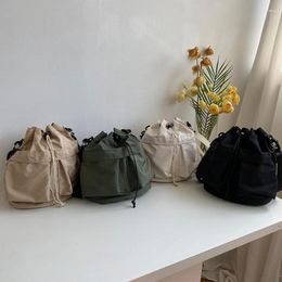 Evening Bags Casual Drawstring Nylon Shoulder Women Designer Handbag 2023 Korean Fashion Y2K Crossbody Bag Shopper Shopping