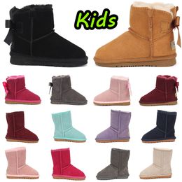 Crianças botas australiana bota de neve designer crianças sapatos de inverno da criança botas clássico ultra mini bota do bebê meninos meninas tornozelo botas criança