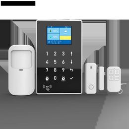 Alarm systems Monitoring WIFI version graffiti smart home security alarm system package wireless fire and theft prevention smoke alarm device YQ230926