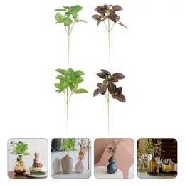 Decorative Flowers Imitation Plants Flower Arrangement Material Fake Greens Simulated Leaves Plastic Vase