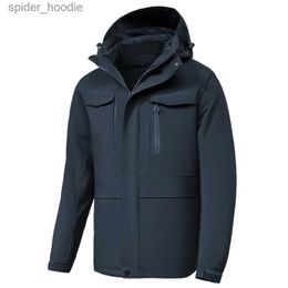 Men's Down Parkas 8XL Men Women Winter New Outfit Multi-function Down Jacket Parkas Coat Men Waterproof Warm Hood Thick Duck Down Jackets Coat Men L230926