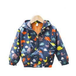 Cardigan Kids Jacket Outerwear Long Sleeve Boy Coats Dinosaurs Pattern Spring Autumn Clothes For Boys 230925