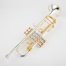 New Arrival Bb Trumpet TR-197GS Silver Plated Trumpet Small Brass Musical Instrument Trompeta Professional High Grade.