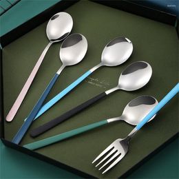 Dinnerware Sets Tableware Set Easy To Clean Nice Stainless Steel With Box High Quality Tools Durable Travel Cutlery