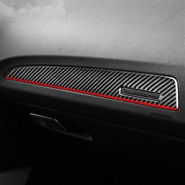 Interior Carbon Fibre Door Panel Trim Cover Copilot Dashboard Panel Stickers Styling for Audi Q5 2010-2018 SQ5 2013-2017291s