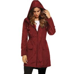 Outdoor Jackets Hoodies 5 Colours NWT Women Sports Rain Jacket Quick Dry Windproof Long Stretch Fabric Gym Sweater 230926