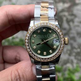 13 Styles High Quality 2 tone gold President Strap Diamond bezel Women Stainless Watches Automatic Mechanical watch 312247