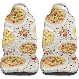 Car Seat Covers Cover Pasta Food Pattern S Vehicle Front Universal Fit Protector 2 Pcs