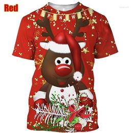 Men's T Shirts 2023 Merry Christmas ! Arrivals Men/women/kids T-Shirt Printed Short Sleeve Casual Shirt