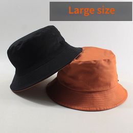 Wide Brim Hats Bucket Hats Large Size Women Fishing Hats Big Head Man Summer Sun Hat Two Sides Panama Caps Plus Sizes Bucket Hats 57-59cm 60-62cm 63-64cm 230926