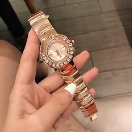 2021 New fashion Rose gold luxury mens watches Three needle series Quartz watch women designer watches Brand Diamond bezel steel b2678