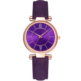 McyKcy Brand Leisure Fashion Style Womens Watch Good Selling Purple Dial Attractive Ladies Watches Quartz Wristwatch296U