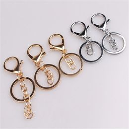 30pcs lot Keychains Key Chains Jewellery Findings Components Gold Silver Plated Lobster Clasp Keyring Making Supplies Diy Jewelry213r