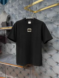Men's T Shirts 2023 Summer Round Neck Short Sleeve T-shirt Unisex Fashion Versatile Breathable Fine Plaid Black White High Quality Top