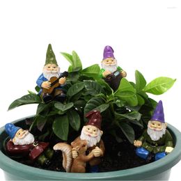 Garden Decorations Christmas Dwarf Miniature Statue Resin Flower Arrangement Creative Potted Plant Decoration