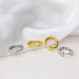 Style T Shaped Hoop Earrings For Women 925 Sterling Sliver Letter Hoops 2 Colour Ear Piercing Jewellery & Huggie228z