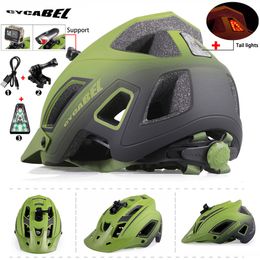 Cycling Helmets CYCABEL Bicycle Helmet Ultralight Safety Sports Bike Road Mountain Hat Led Light MTB Racing 16 Hole 230926