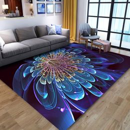 Carpets Flannel crystal velvet carpet cool flower shaped living room carpet kitchen entrance mat 230926