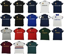 Wholesale-2024 Summer Hot Selling Polos Shirt American Flag Brand Men's Short Sleeve Sports Polos 309 # Men's Top