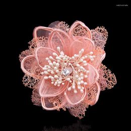 Brooches Handmade Flower Brooch Pin Elegant For Women Suit Online Corsage Designer Luxury Wedding Jewellery Accessories Gift Sale