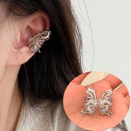 Backs Earrings Fashion Design Liquid State Butterfly Elf Ear Clip Metal Wing Fairy No Piercing Cuff For Women Jewellery Gifts