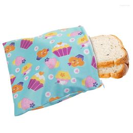 Storage Bags 3pcs Reusable Snack Bag Waterproof Bread Sandwich Pouch For School Camping