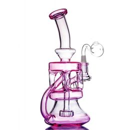 New Arrivial 8.2 inch Tall Hitman Juice Box Dab Rigs Cap Nail Cartton Glass Water Bong Shisha Square Box Bongs In Stock