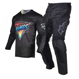 Erkek Trailsits Motocross Racing Jersey Pantolon Dişli Set Motosiklet Kıyafet Mx Combo Kitleri BMX DH Dirt Bike Moto Street Motor Atv UTV Siyah Takım Erkekler X0926