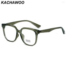 Sunglasses Kachawoo Optical Glasses Square Frame Male Female Blue Light Tr90 Urltra-light Fashion Eyewear Green Black Brown
