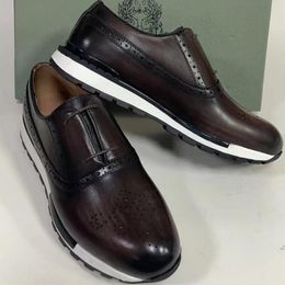 Fashion New Retro Leather England Casual Bullock Tide Men's Single Shoes Large Size Zapatos Hombre A30 515