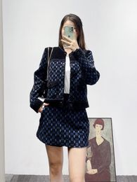 Maje Women Blue Crew-neck Cardigan Short Jacket Outwear/skirt